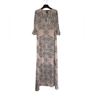BCBGMaxAzria Dusty Pink and Cream Maxi Dress